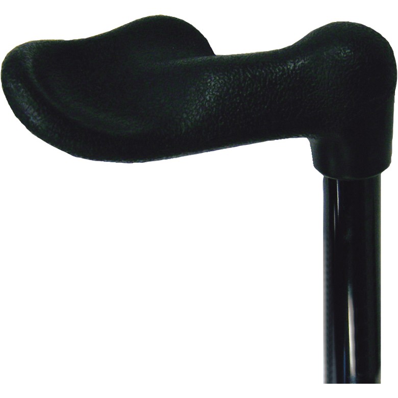CANE WITH PALM HANDLE (RIGHT) - BLACK